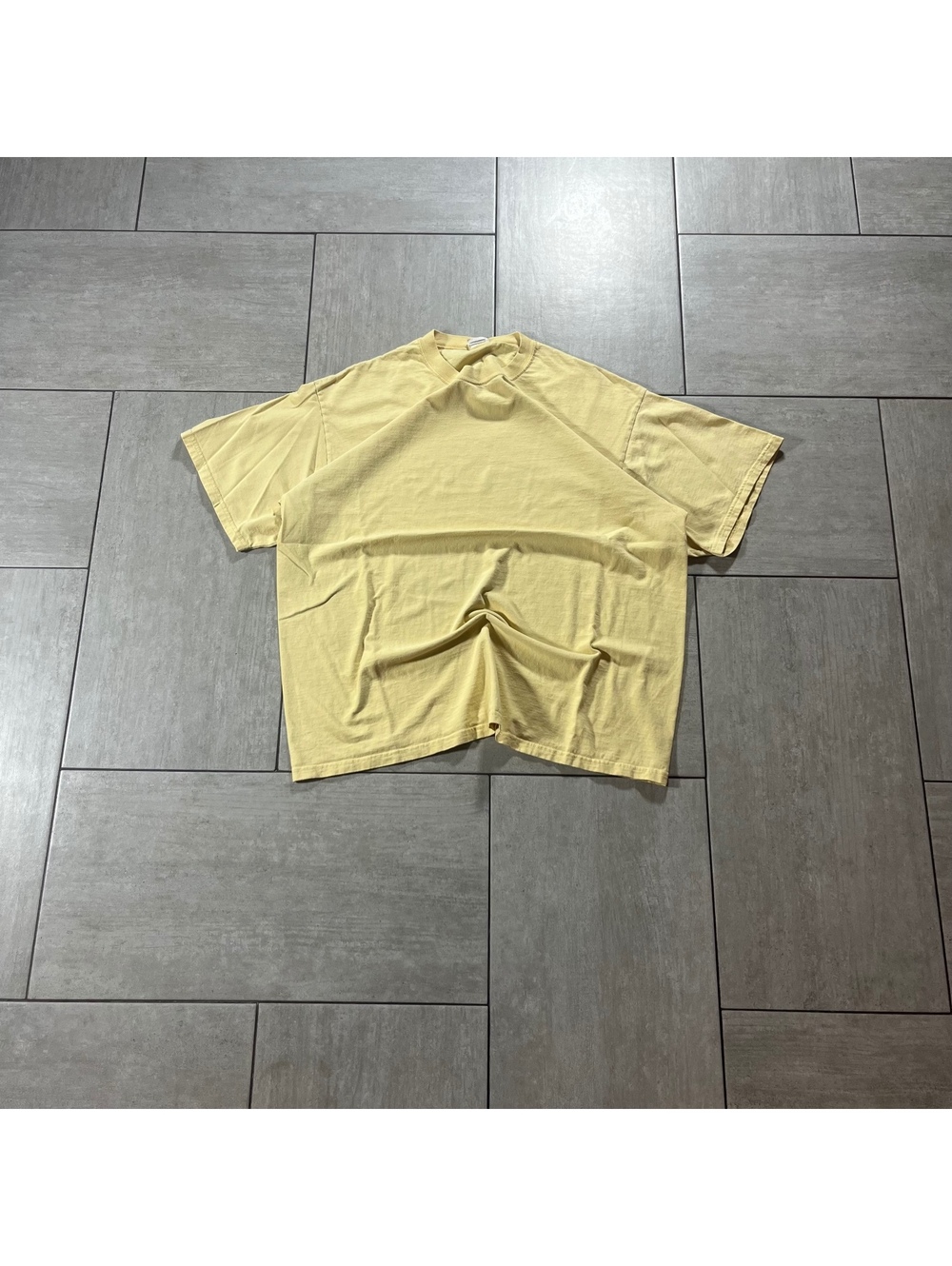Great Land Yellow Cotton Oversized T-Shirt Casual Fit XXL
